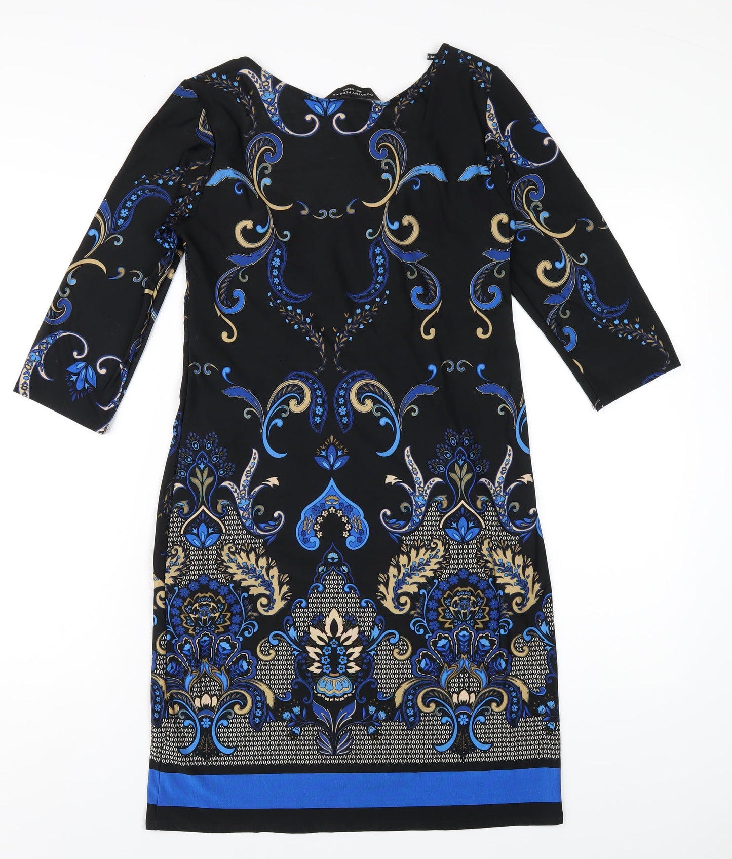 Dorothy Perkins Womens Multicoloured Geometric Polyester A-Line Size 10 Scoop Neck Pullover