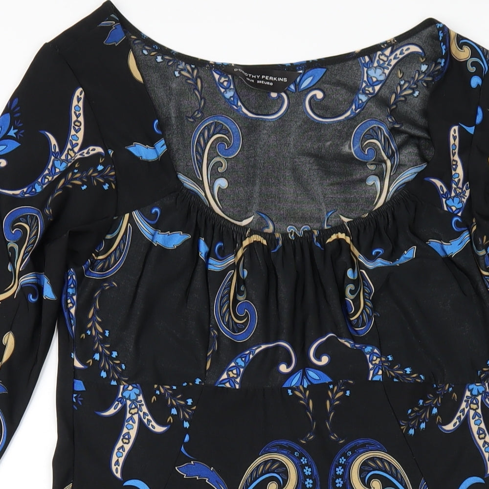 Dorothy Perkins Womens Multicoloured Geometric Polyester A-Line Size 10 Scoop Neck Pullover