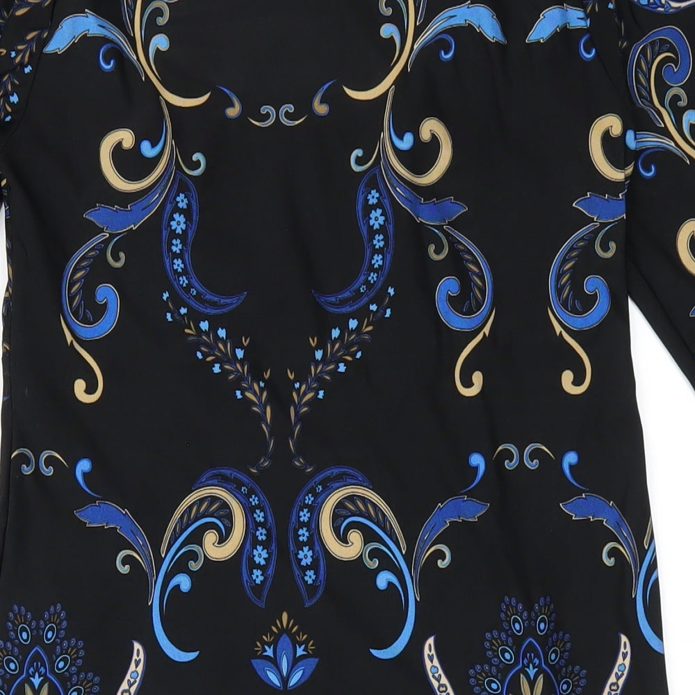 Dorothy Perkins Womens Multicoloured Geometric Polyester A-Line Size 10 Scoop Neck Pullover