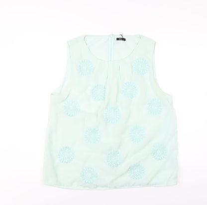 Womens UK Size 18 M&Co Green Basic Tank