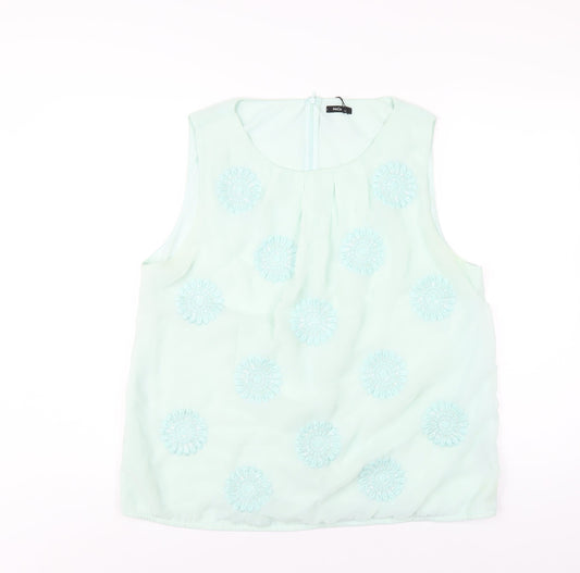 Womens UK Size 18 M&Co Green Basic Tank