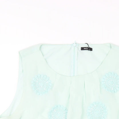 Womens UK Size 18 M&Co Green Basic Tank