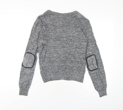 Womens UK Size 10 H&M Grey Cardigan Jumper