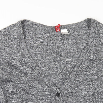 Womens UK Size 10 H&M Grey Cardigan Jumper