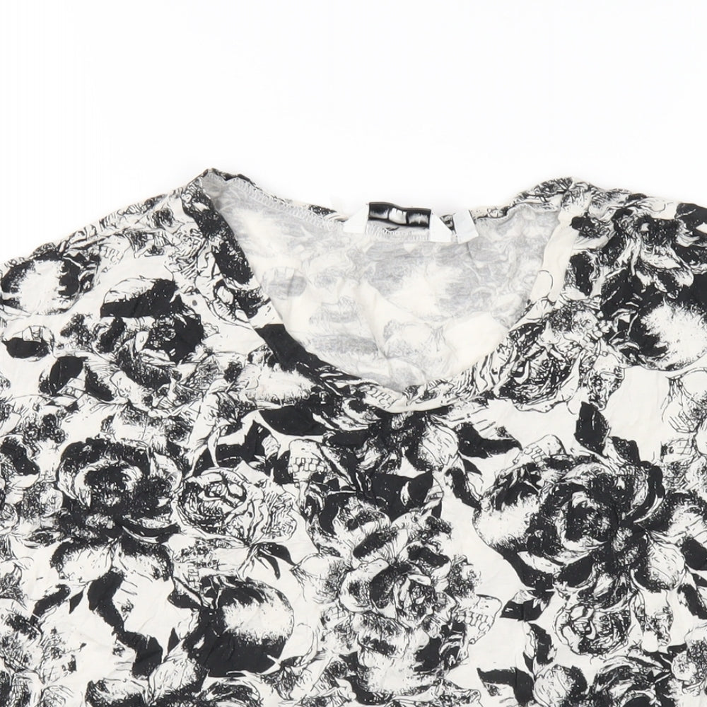Womens UK Size 10 New Look Black Basic T-Shirt