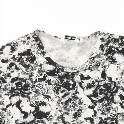 Womens UK Size 10 New Look Black Basic T-Shirt