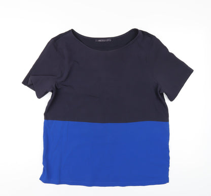 Womens UK Size 12 Marks and Spencer Blue Basic T-Shirt