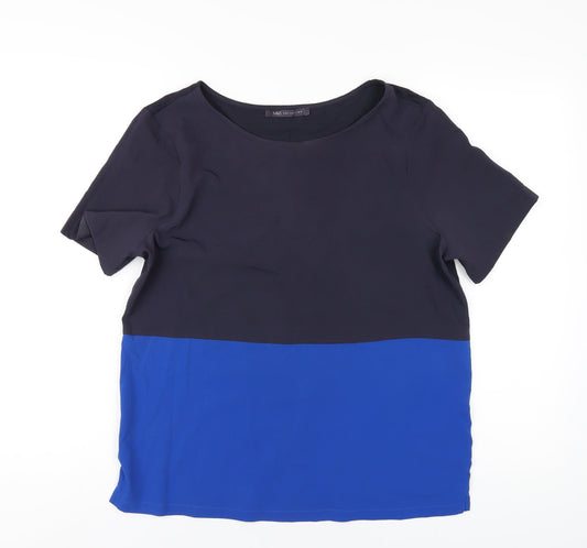 Womens UK Size 12 Marks and Spencer Blue Basic T-Shirt
