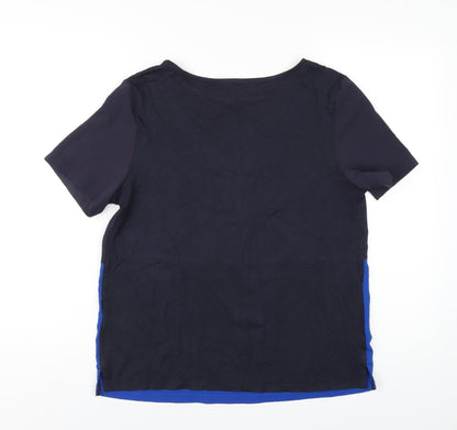 Womens UK Size 12 Marks and Spencer Blue Basic T-Shirt