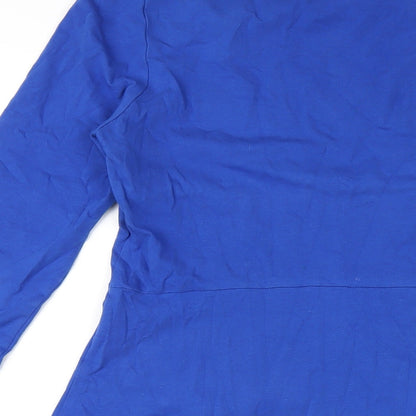 Dorothy Perkins Womens Blue Cotton A-Line Size 12 Round Neck Pullover