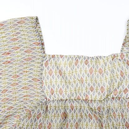 Womens UK Size 14 Red Herring Multicoloured Basic T-Shirt
