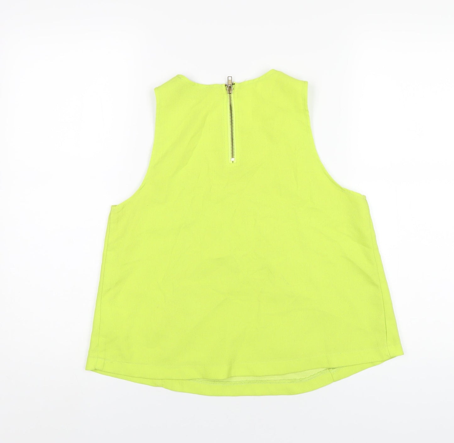 AX Paris Womens Green Polyester Basic T-Shirt Size 12 Round Neck