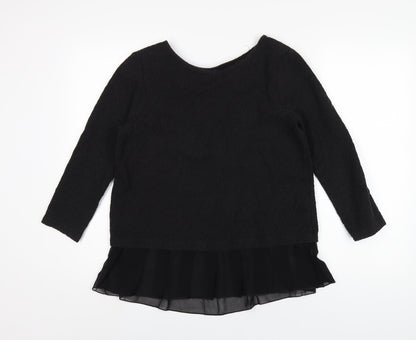 Womens UK Size S Great Plains Black Basic T-Shirt