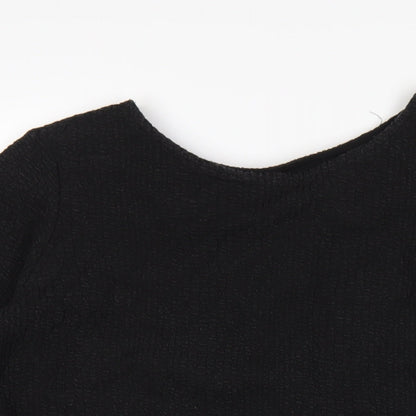 Womens UK Size S Great Plains Black Basic T-Shirt
