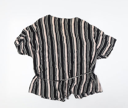 Womens UK Size 14 River Island Multicoloured Basic Blouse