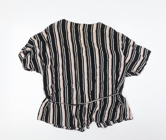 Womens UK Size 14 River Island Multicoloured Basic Blouse
