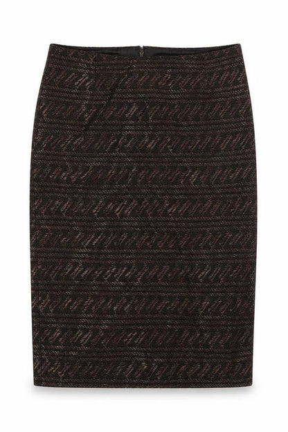 Peruvian Connection Womens Black Cotton Straight & Pencil Skirt Size 12 Zip