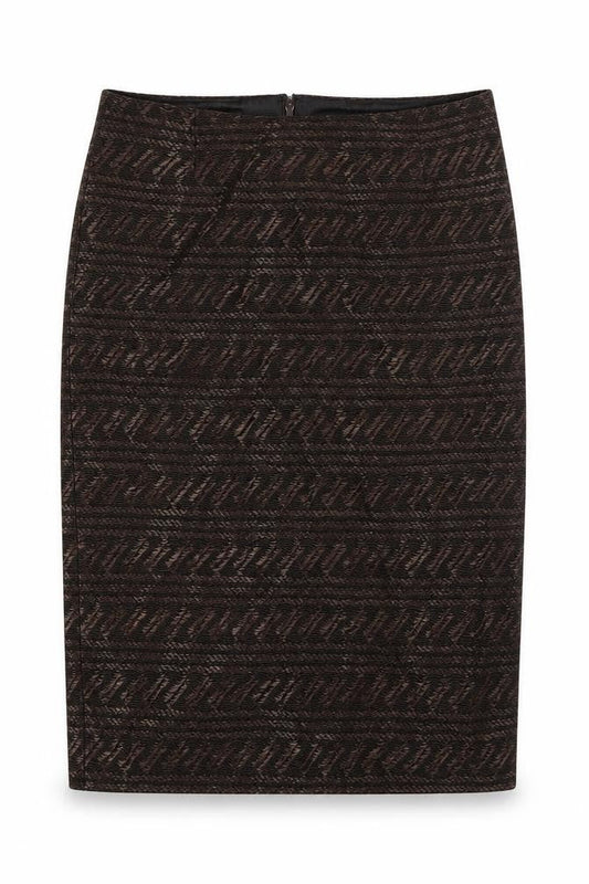 Peruvian Connection Womens Black Cotton Straight & Pencil Skirt Size 12 Zip