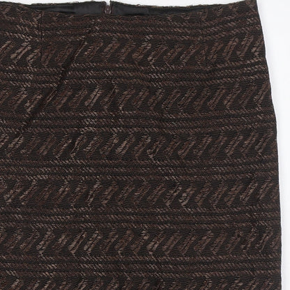 Peruvian Connection Womens Black Cotton Straight & Pencil Skirt Size 12 Zip