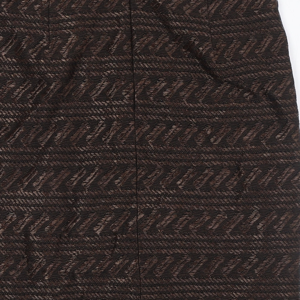 Peruvian Connection Womens Black Cotton Straight & Pencil Skirt Size 12 Zip