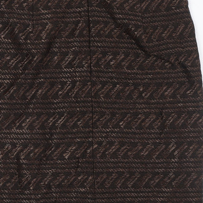 Peruvian Connection Womens Black Cotton Straight & Pencil Skirt Size 12 Zip