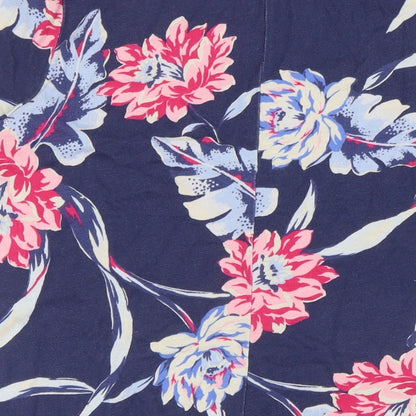 Gap Womens Multicoloured Floral Cotton A-Line Size M Boat Neck - Pockets