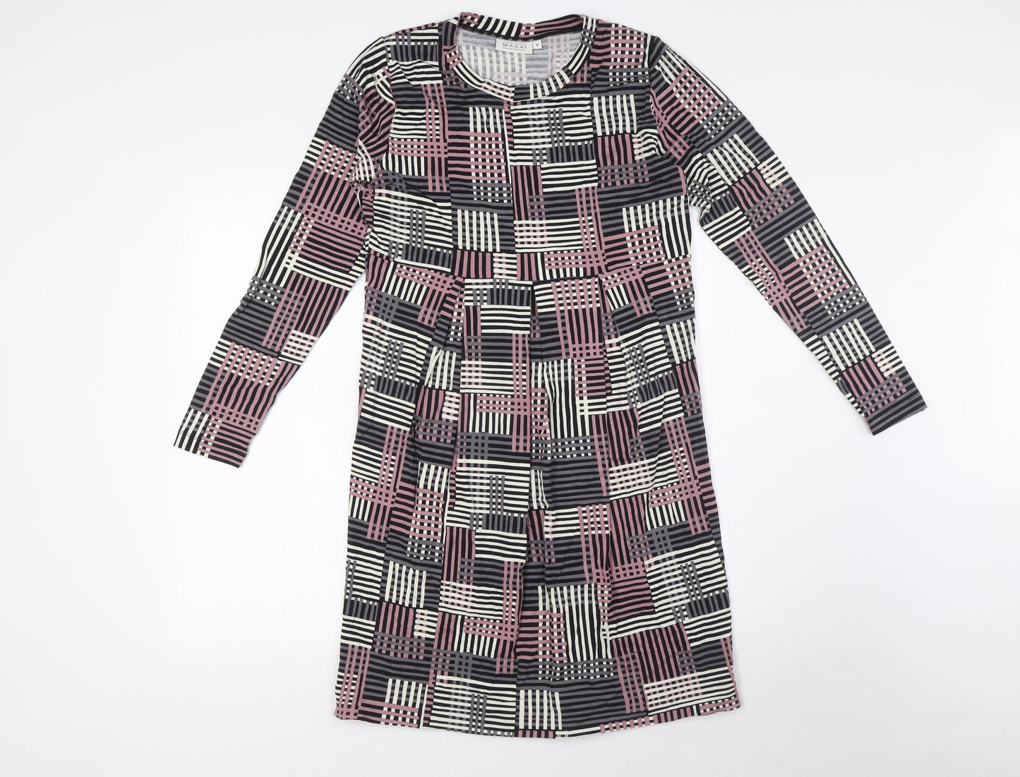 Masai Womens Multicoloured Polyester A-Line Size S Boat Neck