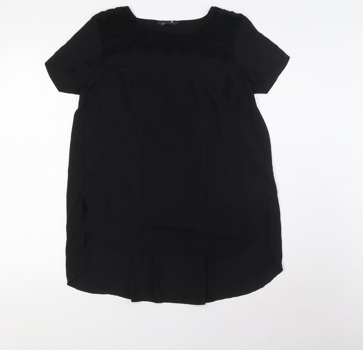 Womens UK Size 8 Marks and Spencer Black Basic Blouse