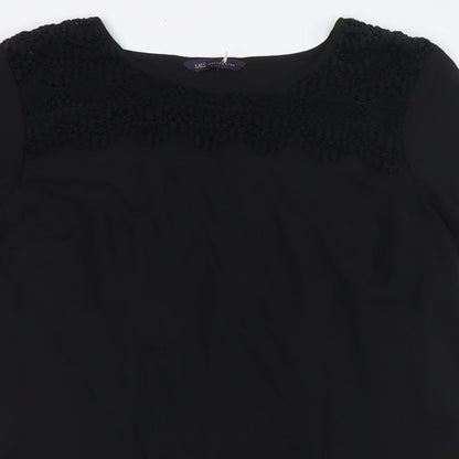 Womens UK Size 8 Marks and Spencer Black Basic Blouse