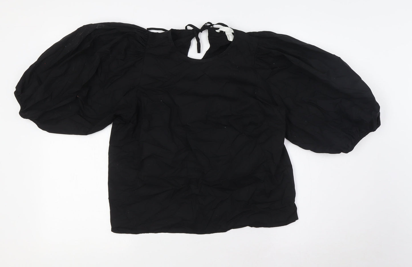 Womens UK Size S H&M Black Basic Blouse