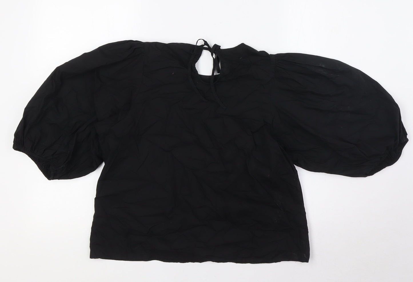 Womens UK Size S H&M Black Basic Blouse