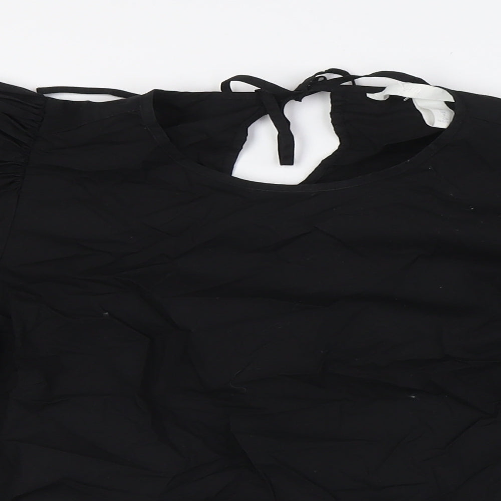 Womens UK Size S H&M Black Basic Blouse