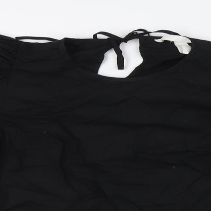 Womens UK Size S H&M Black Basic Blouse