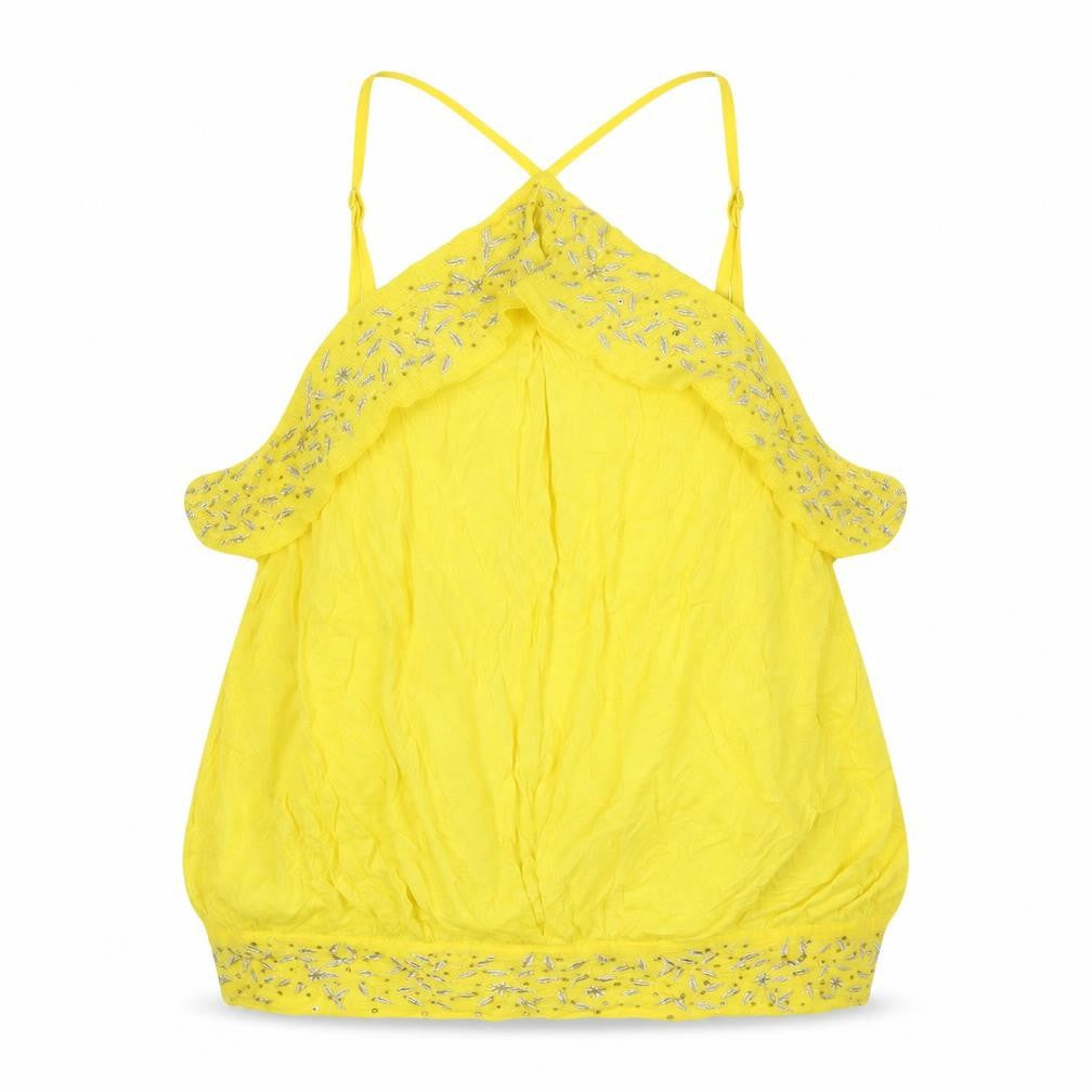 Womens UK Size 18 NEXT Yellow Basic Blouse