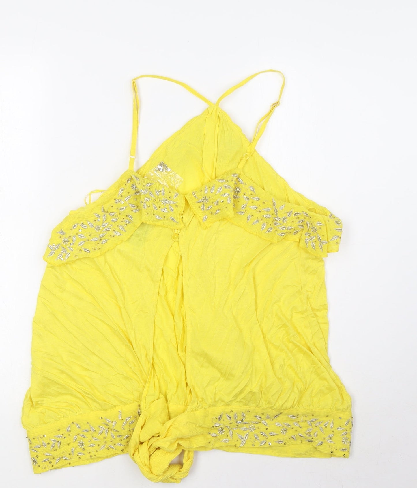 Womens UK Size 18 NEXT Yellow Basic Blouse