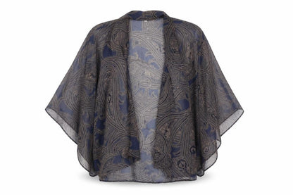Womens UK Size 12 Per Una Blue Kimono Blouse