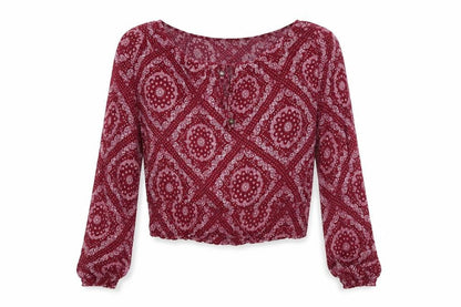 Womens UK Size 8 Divided by H&M Red Basic Blouse