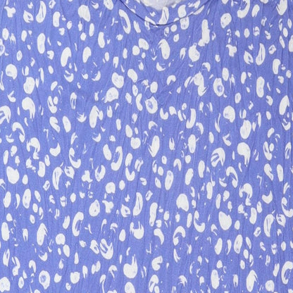 Monkl Womens Blue Viscose Shirt Dress Size XS Round Neck