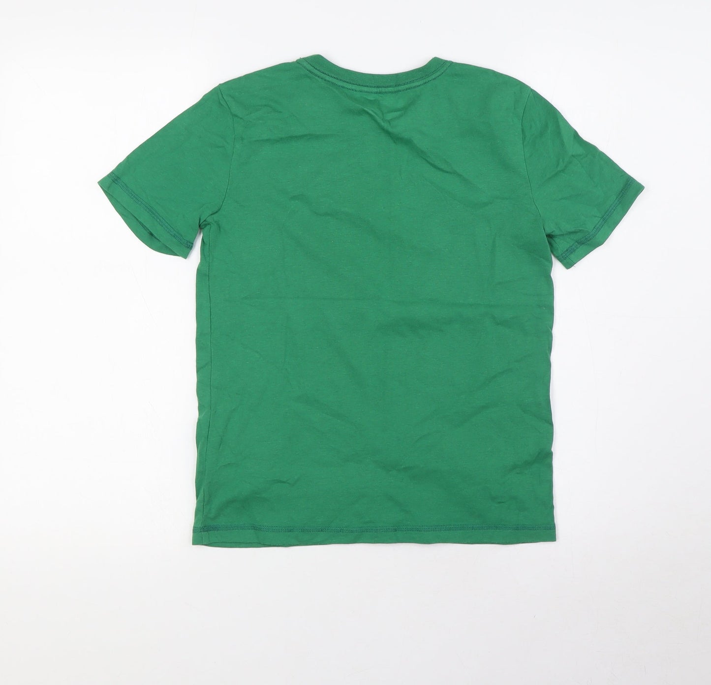 Eddie Bauer Boys Green Cotton Basic T-Shirt Size 10-11 Years Round Neck - Bears