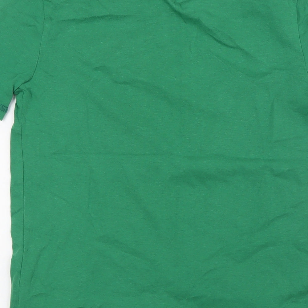 Eddie Bauer Boys Green Cotton Basic T-Shirt Size 10-11 Years Round Neck - Bears