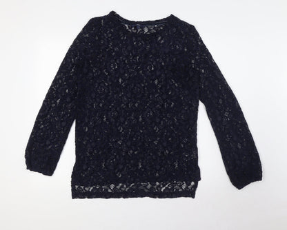 Womens UK Size 10 NEXT Blue Basic Blouse