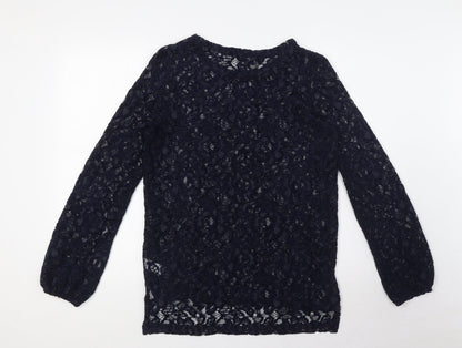 Womens UK Size 10 NEXT Blue Basic Blouse