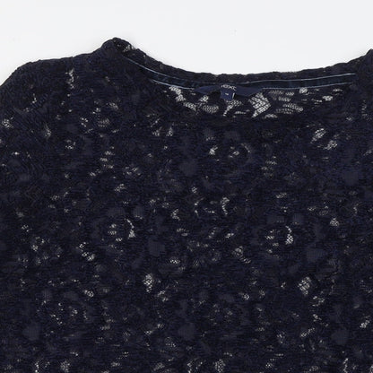 Womens UK Size 10 NEXT Blue Basic Blouse