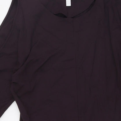 The White Company Womens Brown Viscose A-Line Size 10 Round Neck - Cold Shoulder