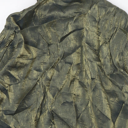 EWM Womens Clear Viscose Basic Button-Up Size 14 Collared