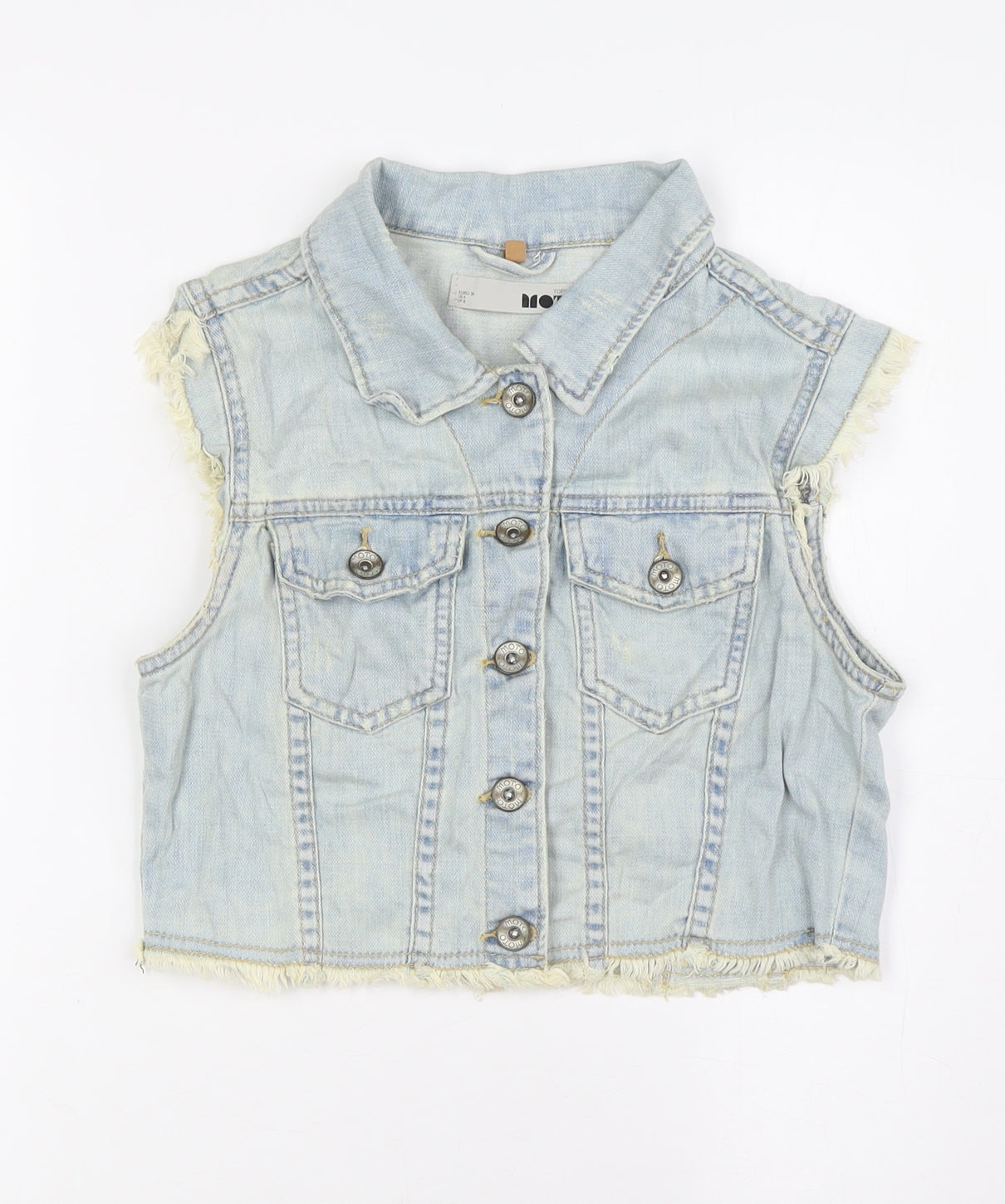 Womens UK Size 8 Topshop Blue Bomber Jacket