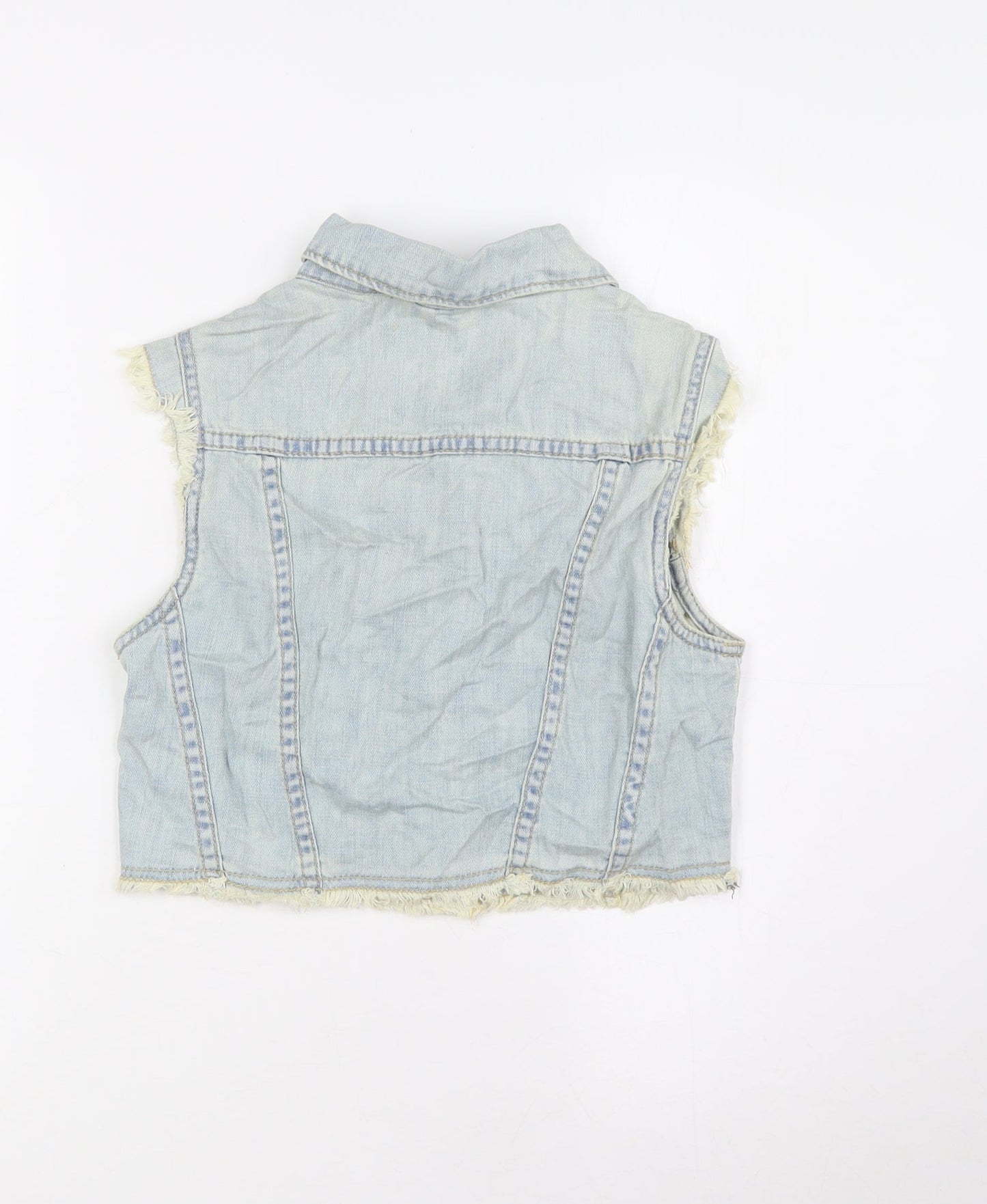 Womens UK Size 8 Topshop Blue Bomber Jacket