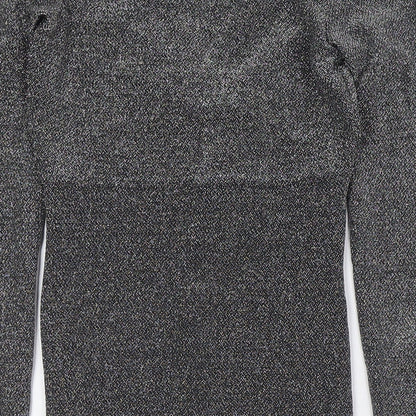 Divided by H&M Womens Black Polyamide Bodycon Size S V-Neck
