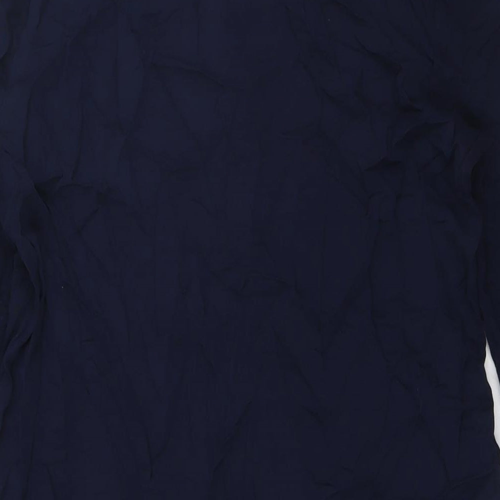 Marks and Spencer Womens Blue Viscose Shirt Dress Size 10 Sweetheart