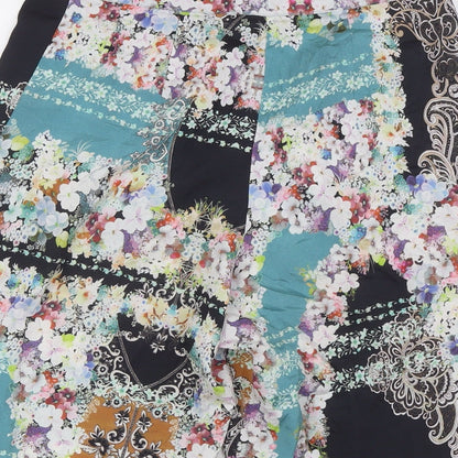 Womens UK Size 8 Topshop Regular Fit Cropped Multicoloured Trousers
